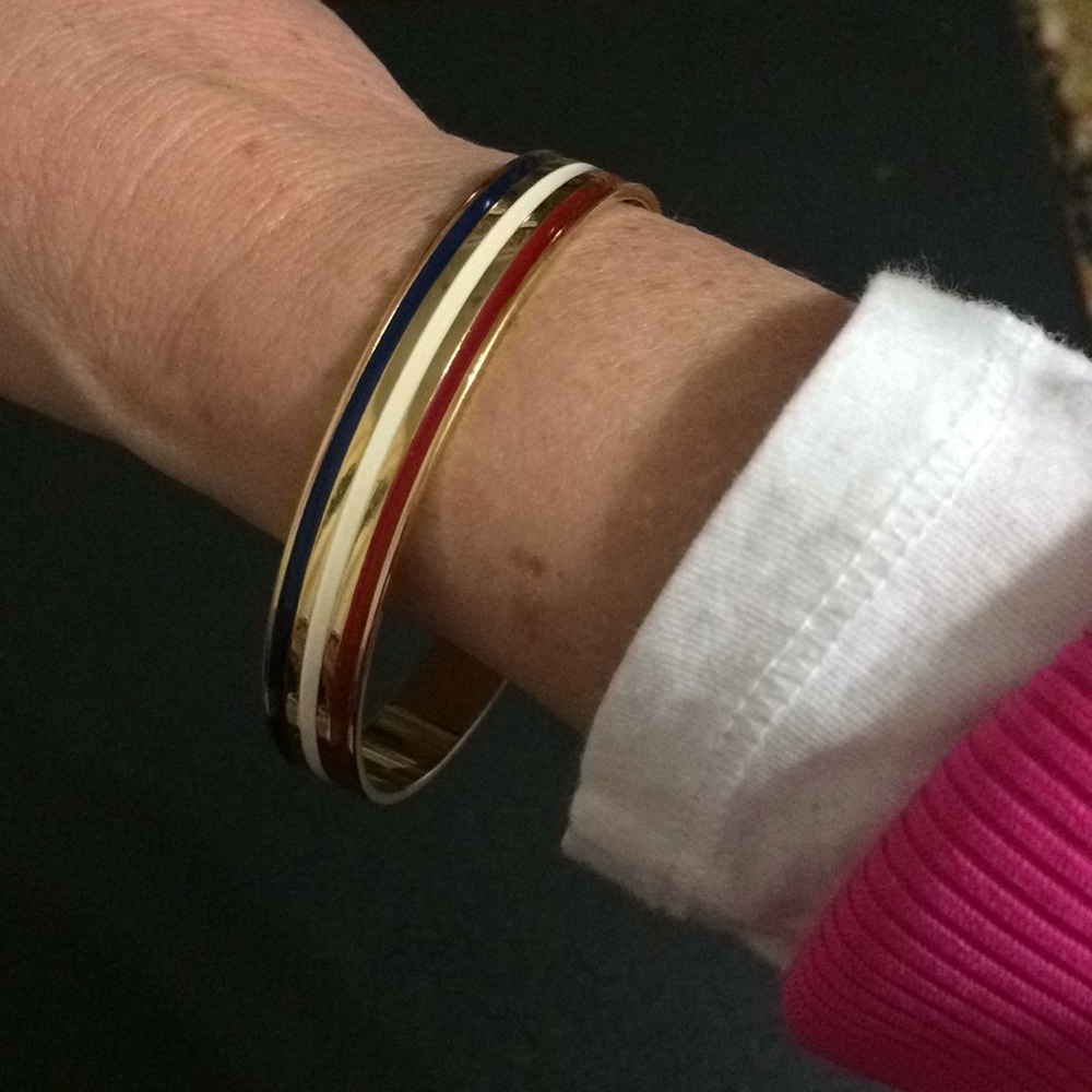 Red, White and Blue Gold Bangel